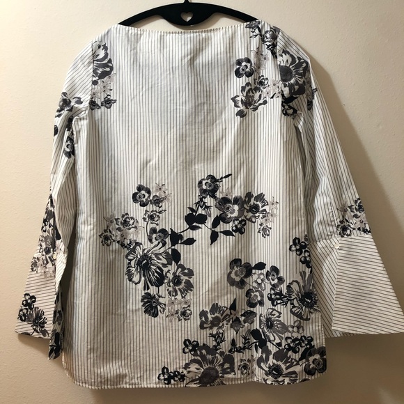 MASSIMO DUTTI Printed Poplin Blouse - Picture 9 of 9
